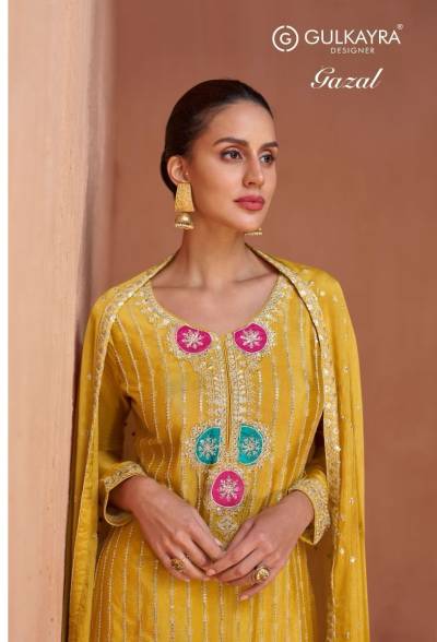 GULKAYRA GAZAL 7430 TO 7433 DESIGNER PAKISTANI SALWAR SUIT WHOLESALER IN SURAT